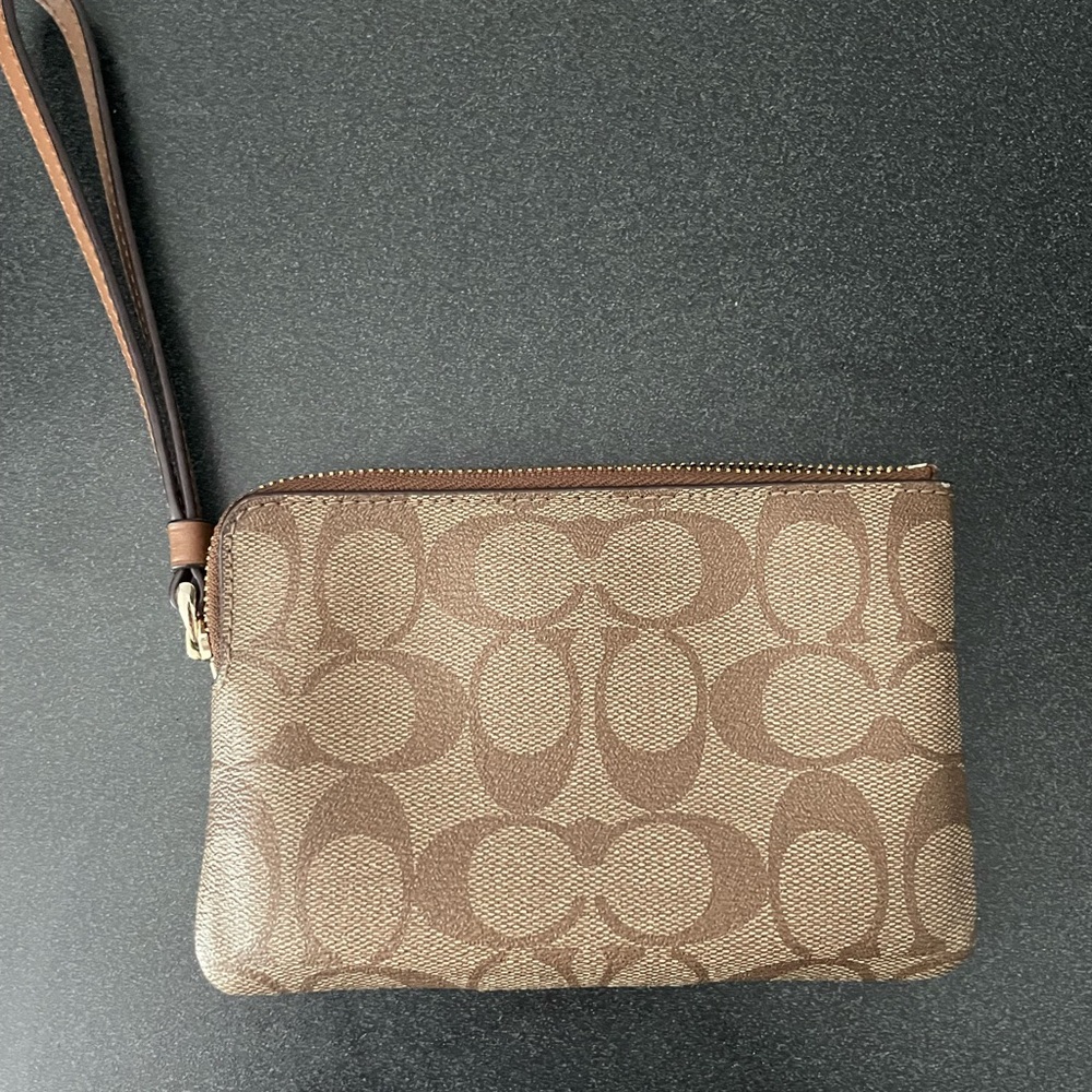 Coach Corner Zip Wristlet - Picture 2 of 4